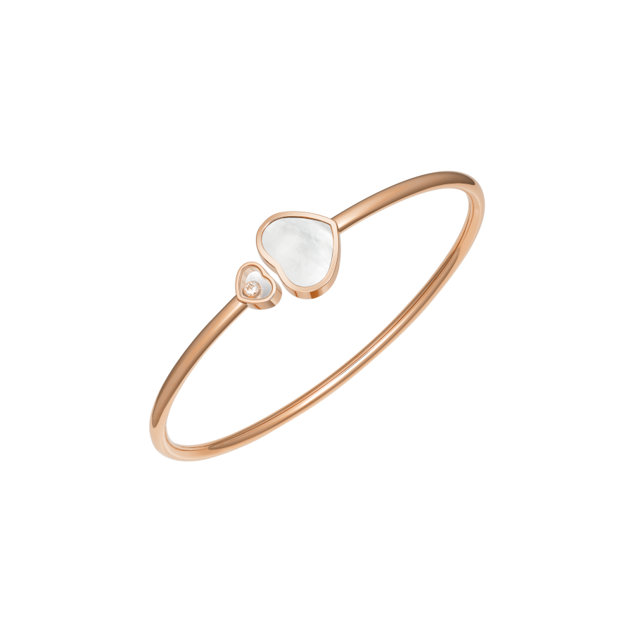 Happy Hearts bangle in rose gold.