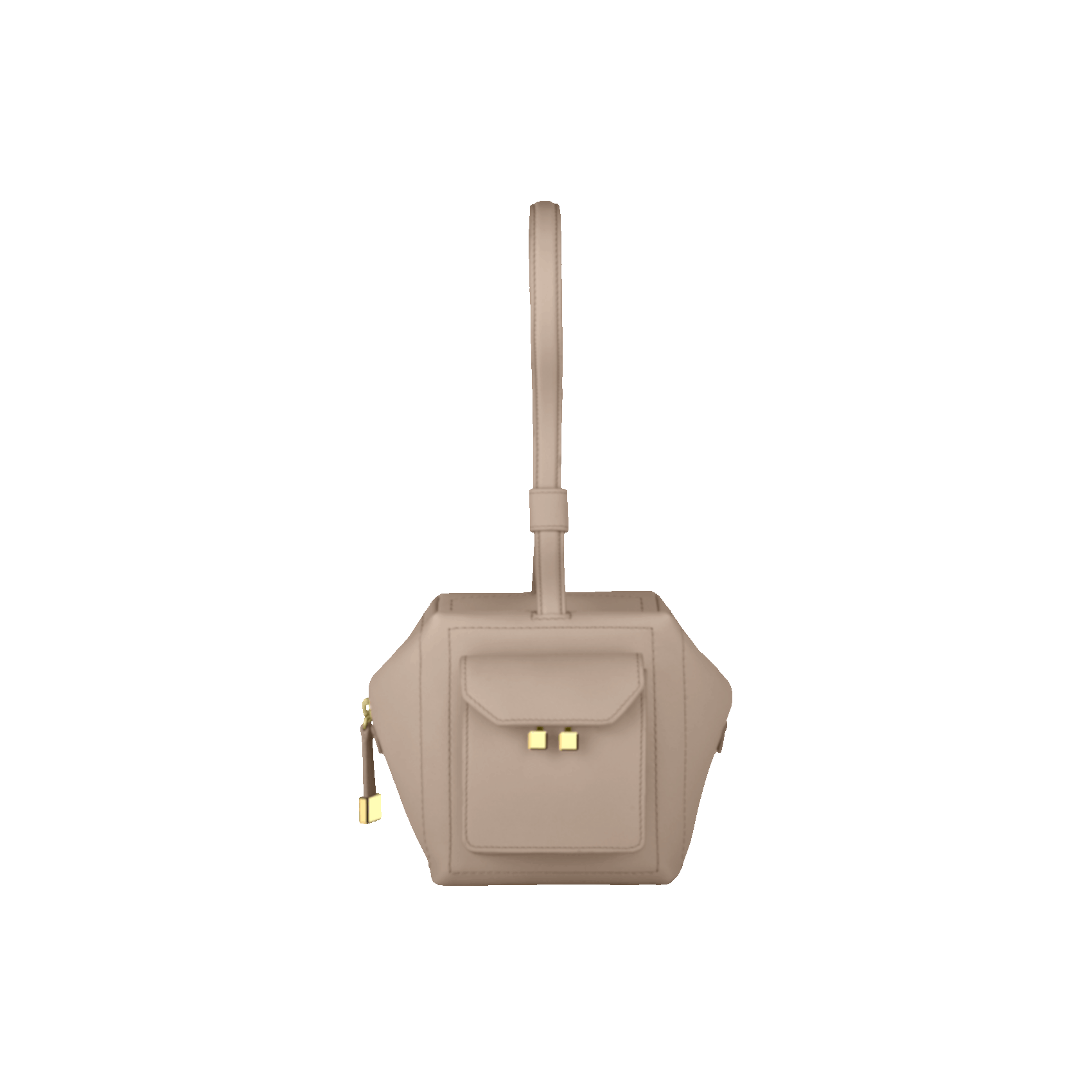 Beige Ice Cube leather handbag.