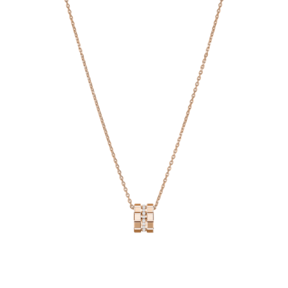 Ice Cube Necklace in rose gold.