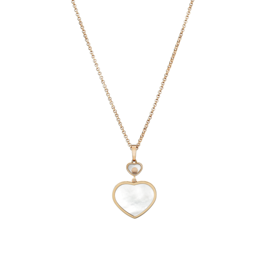Happy hearts pendant in rose gold.